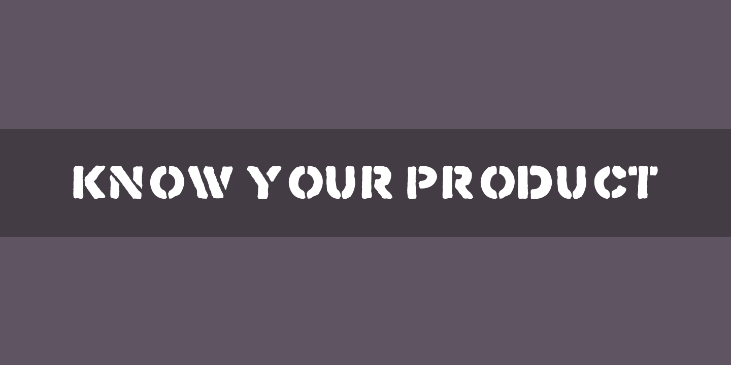 Know Your Product Font